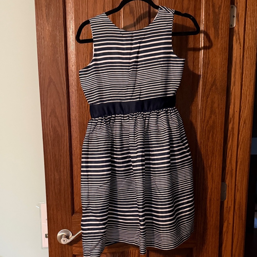 Gymboree formal special occasions dress size 14 white and navy